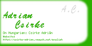 adrian csirke business card